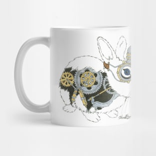 Daily Doodle 33 - Robot - Steampunk Bunny -Elvis Mug